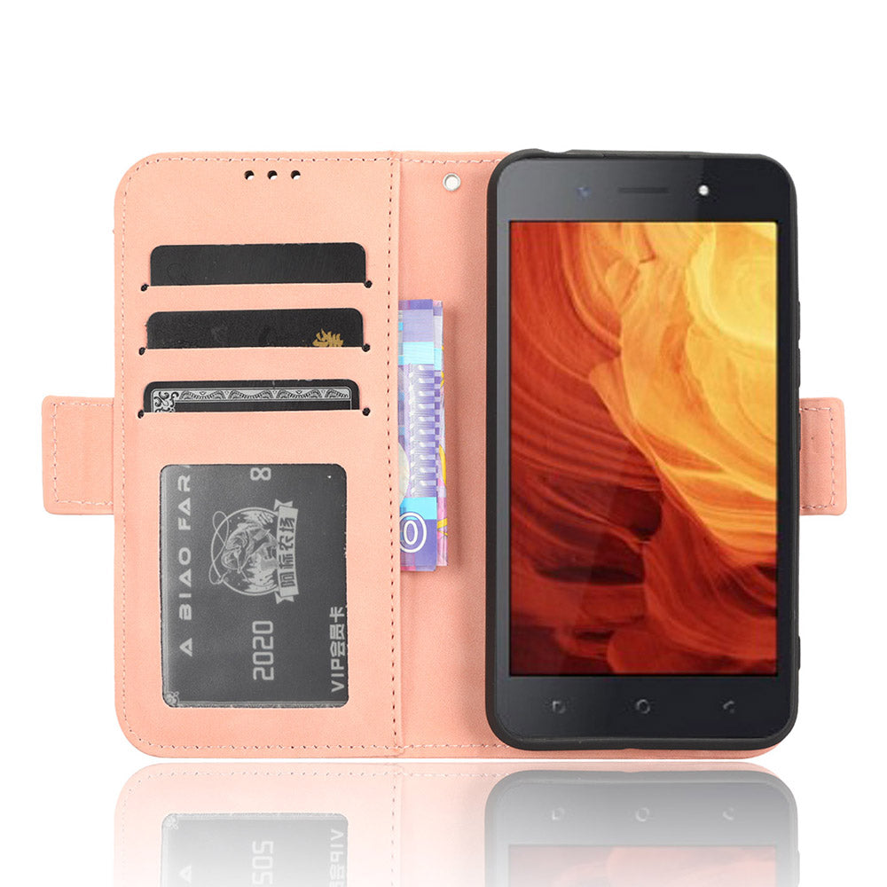 For Itel A18 Multiple Card Slots Phone Case PU Leather Stand Wallet Phone Cover