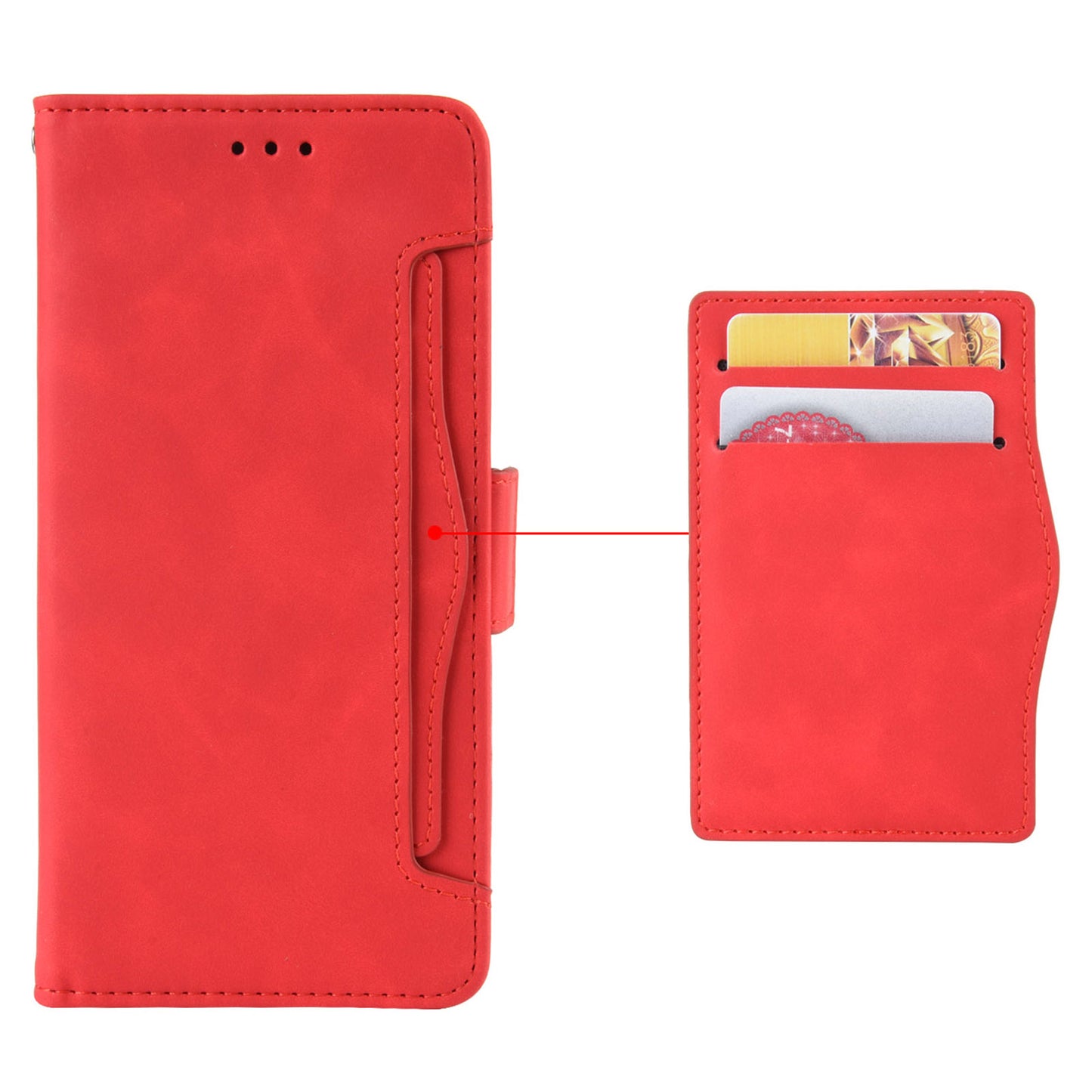 For Itel A18 Multiple Card Slots Phone Case PU Leather Stand Wallet Phone Cover