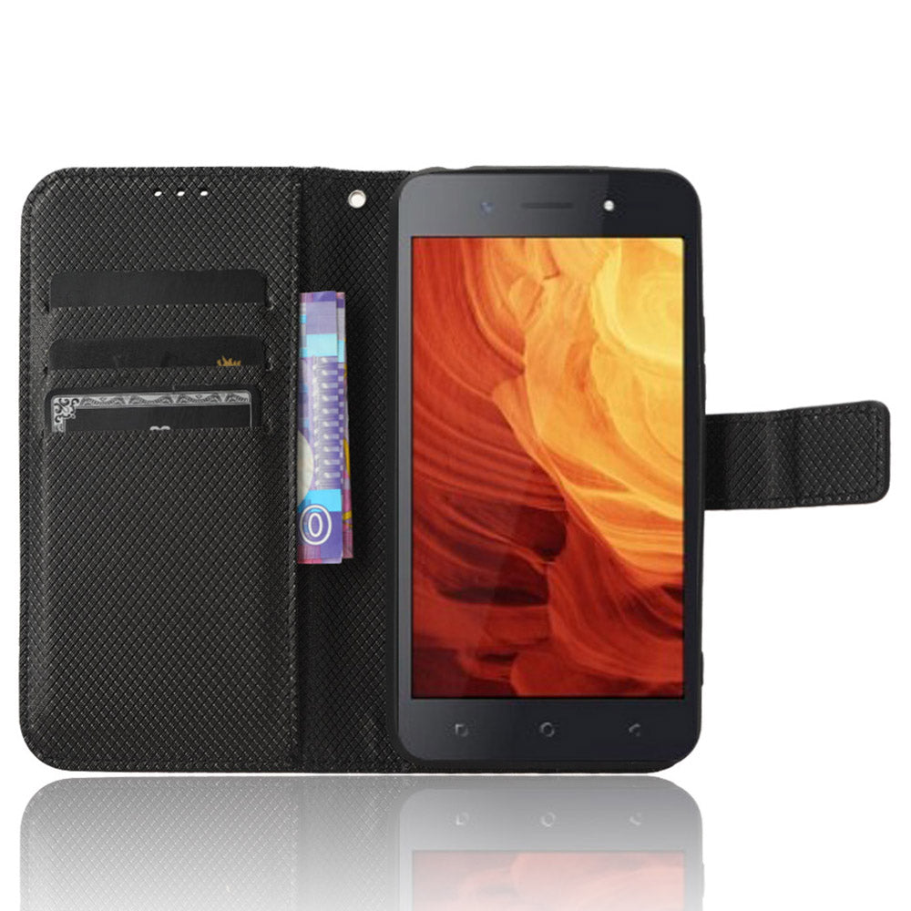 Shockproof Case for Itel A18 PU Leather Mobile Folio Flip Cover Wallet Phone Case with Stand