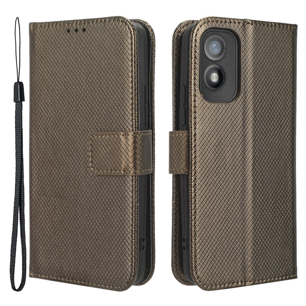 Shockproof Case for Itel A18 PU Leather Mobile Folio Flip Cover Wallet Phone Case with Stand