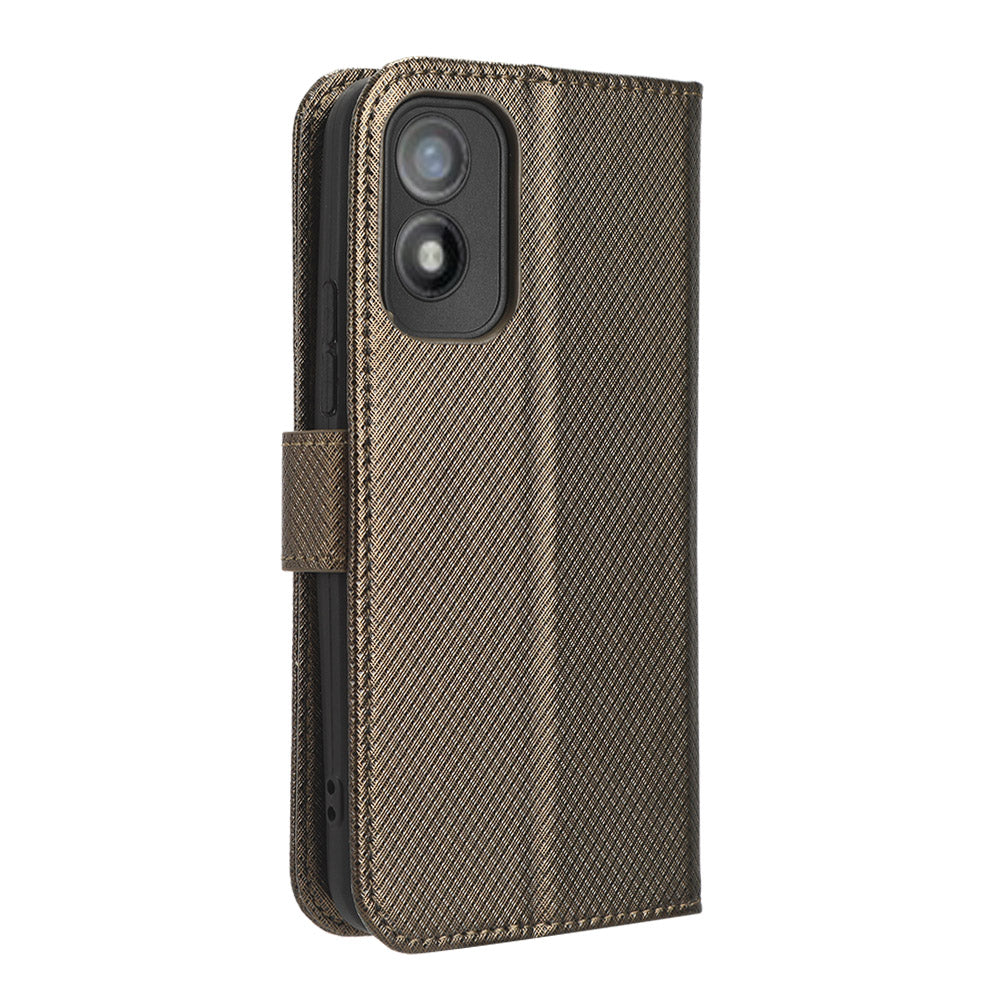 Shockproof Case for Itel A18 PU Leather Mobile Folio Flip Cover Wallet Phone Case with Stand