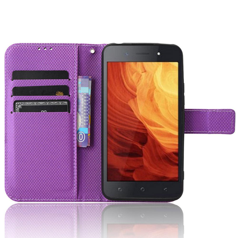 Shockproof Case for Itel A18 PU Leather Mobile Folio Flip Cover Wallet Phone Case with Stand