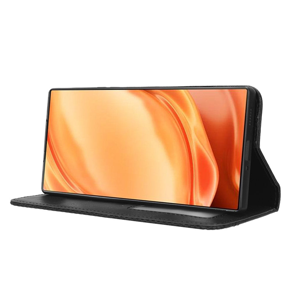 For ZTE nubia Z50 Ultra Anti-Drop Wallet Case Retro PU Leather Folio Flip Phone Cover with Stand