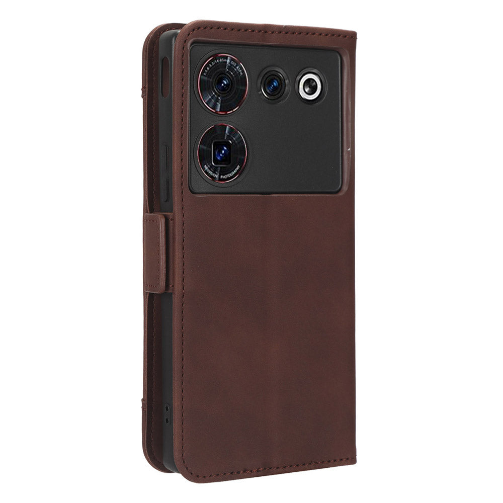 Wallet Phone Case for ZTE nubia Z50 Ultra Multiple Card Slots Phone Shell PU Leather Stand Cover