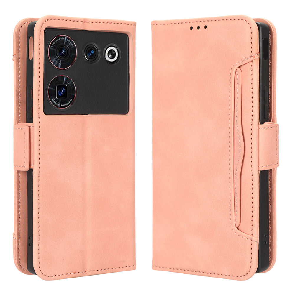 Wallet Phone Case for ZTE nubia Z50 Ultra Multiple Card Slots Phone Shell PU Leather Stand Cover