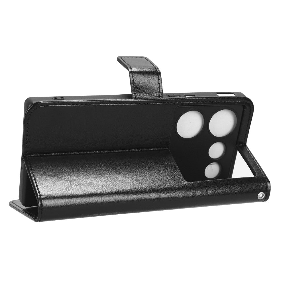 For ZTE nubia Z50 Ultra Wallet Phone Case Crazy Horse Texture PU Leather Folio Flip Cover with Stand
