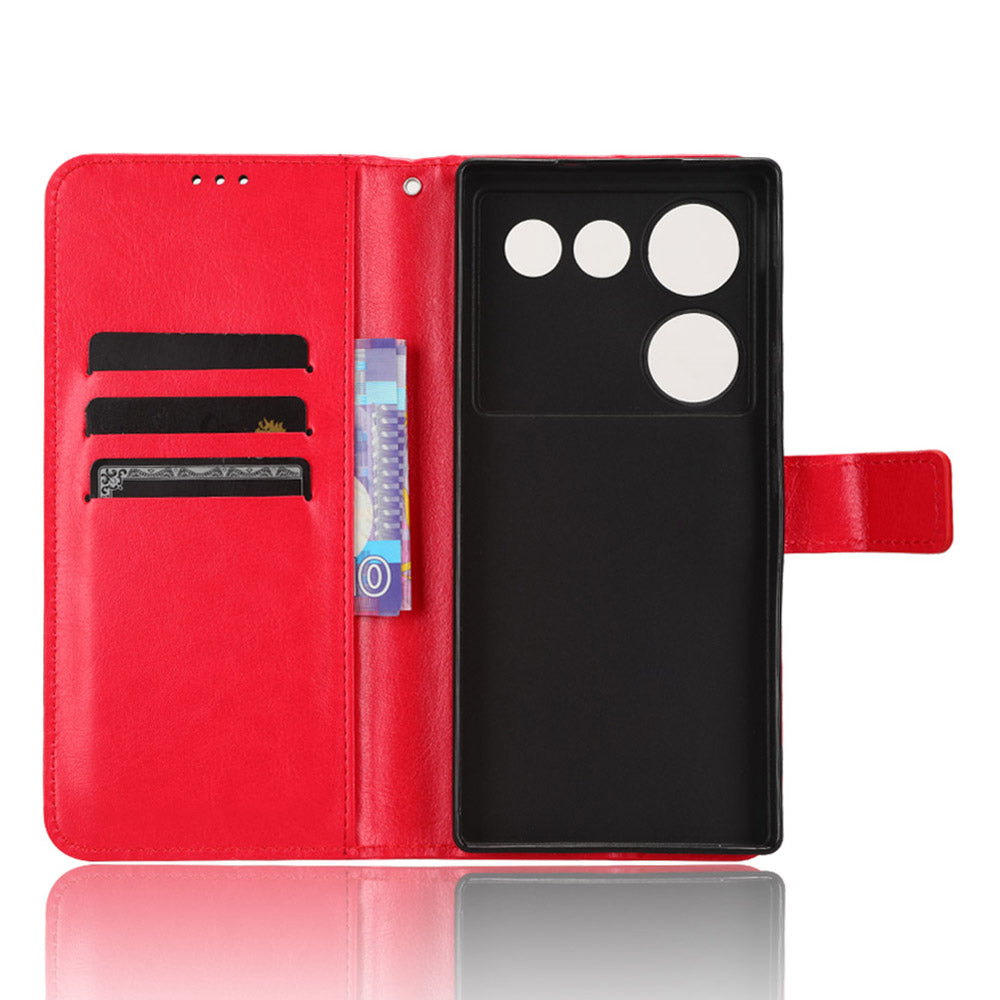 For ZTE nubia Z50 Ultra Wallet Phone Case Crazy Horse Texture PU Leather Folio Flip Cover with Stand