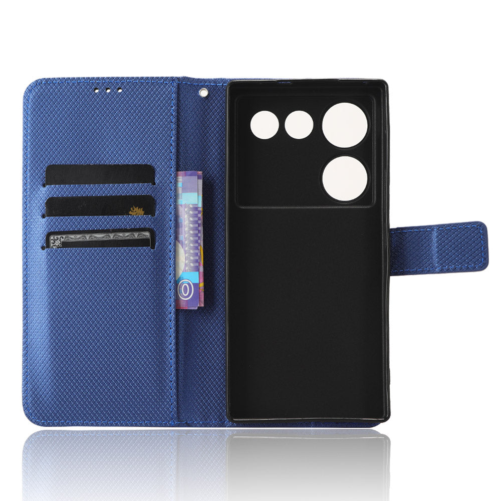 For ZTE nubia Z50 Ultra Wallet Phone Case Diamond Texture Mobile Phone Shell PU Leather Stand Cover