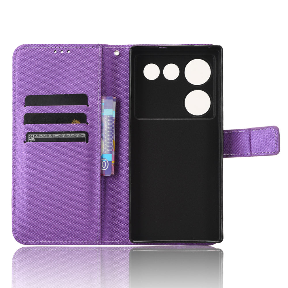 For ZTE nubia Z50 Ultra Wallet Phone Case Diamond Texture Mobile Phone Shell PU Leather Stand Cover