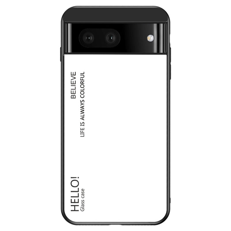 For Google Pixel 7a Tempered Glass+PC+TPU Gradient Phone Case Anti-drop Cover