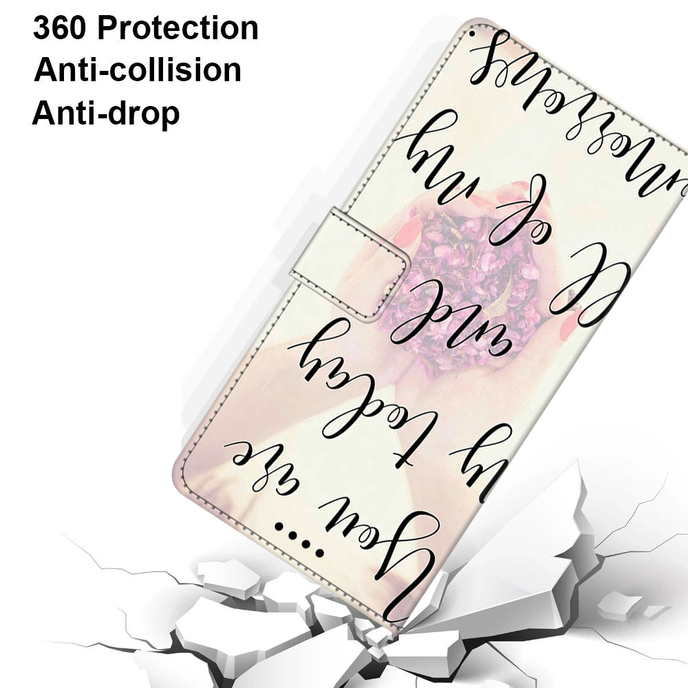 For Honor X9a 5G PU Leather Phone Case Pattern Printing Folding Stand Wallet Cover with Strap