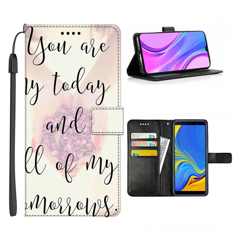 For Samsung Galaxy A24 4G PU Leather Wallet Case Pattern Printing Stand Phone Cover with Strap