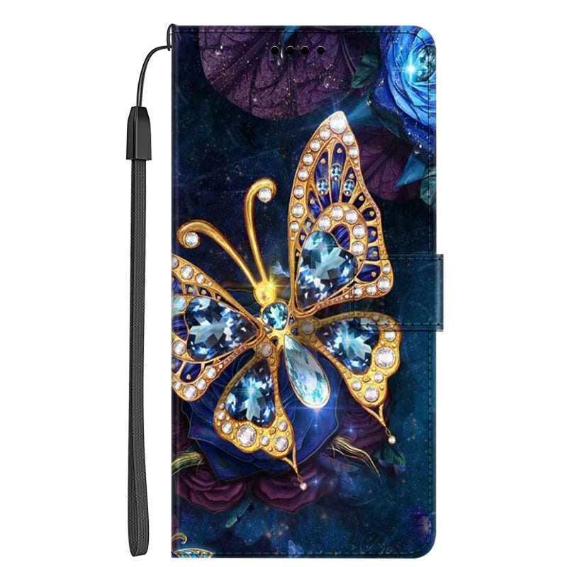 For Samsung Galaxy A24 4G PU Leather Wallet Case Pattern Printing Stand Phone Cover with Strap