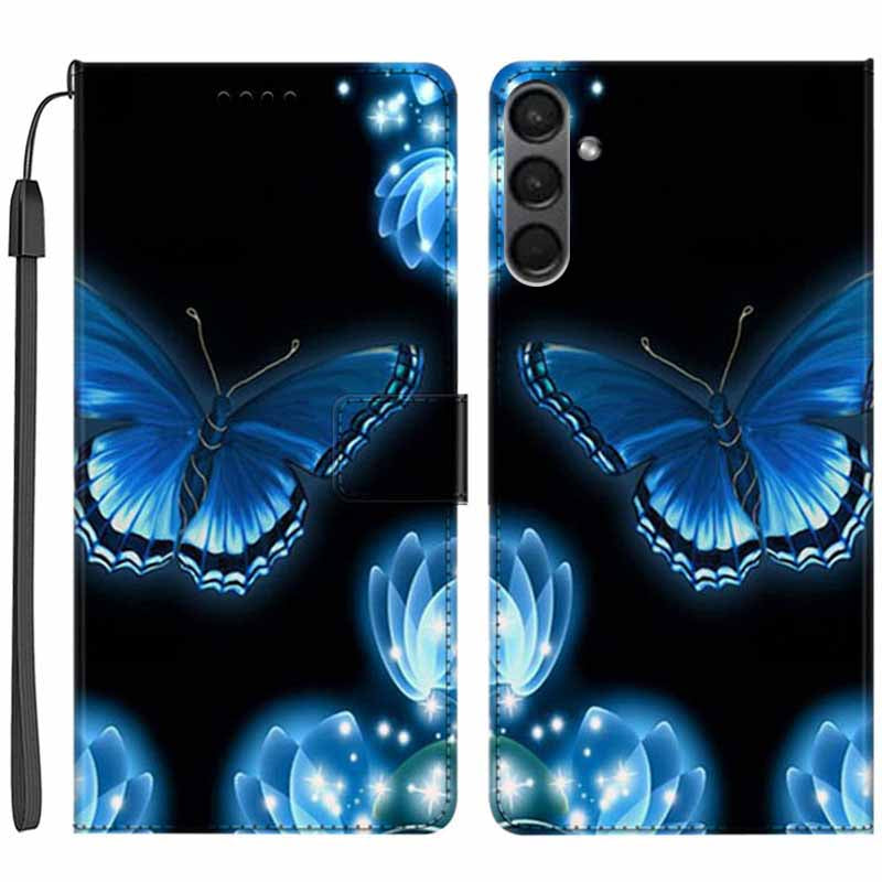 For Samsung Galaxy A24 4G PU Leather Wallet Case Pattern Printing Stand Phone Cover with Strap