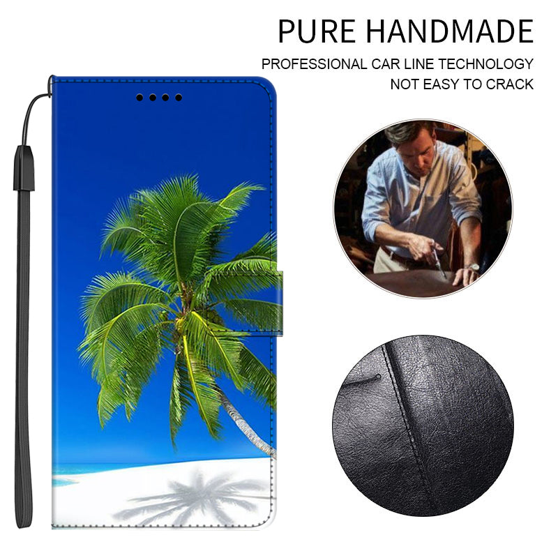 For Samsung Galaxy A24 4G PU Leather Wallet Case Pattern Printing Stand Phone Cover with Strap