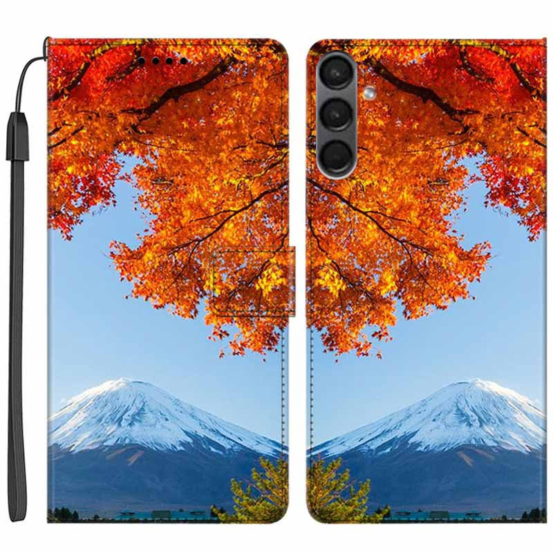 For Samsung Galaxy A24 4G PU Leather Wallet Case Pattern Printing Stand Phone Cover with Strap