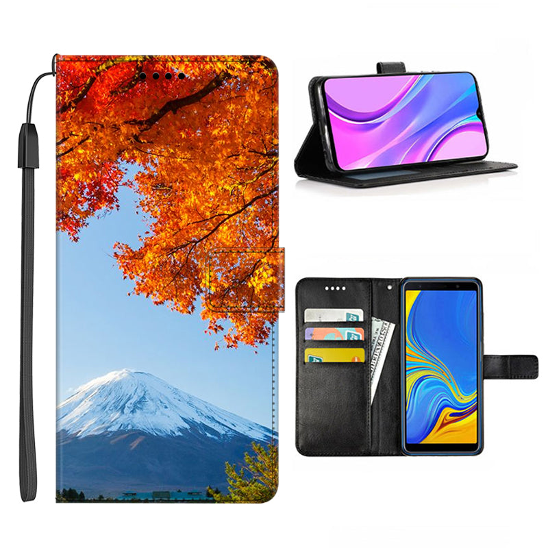 For Samsung Galaxy A24 4G PU Leather Wallet Case Pattern Printing Stand Phone Cover with Strap