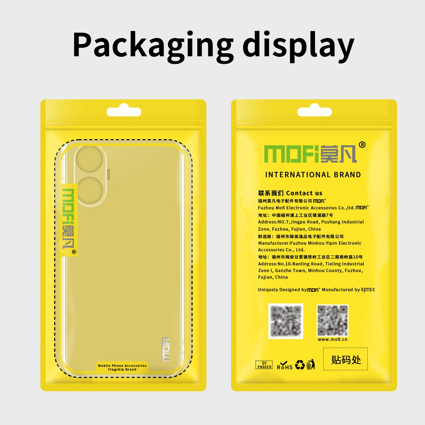 MOFI For Realme C55 Shockproof Transparent Back Shell Case Soft TPU Phone Cover