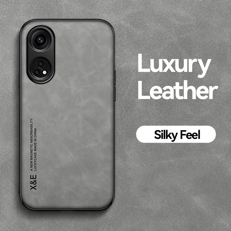 X&E For Oppo Reno8 T 4G Skin-touch Phone Case PU Leather Coated TPU+PC Smartphone Cover