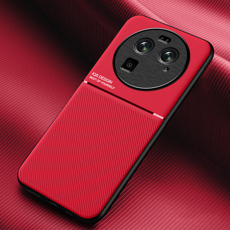 For Oppo Find X6 Lines Imprinted Phone Case Anti-scratch Leather+TPU Cover