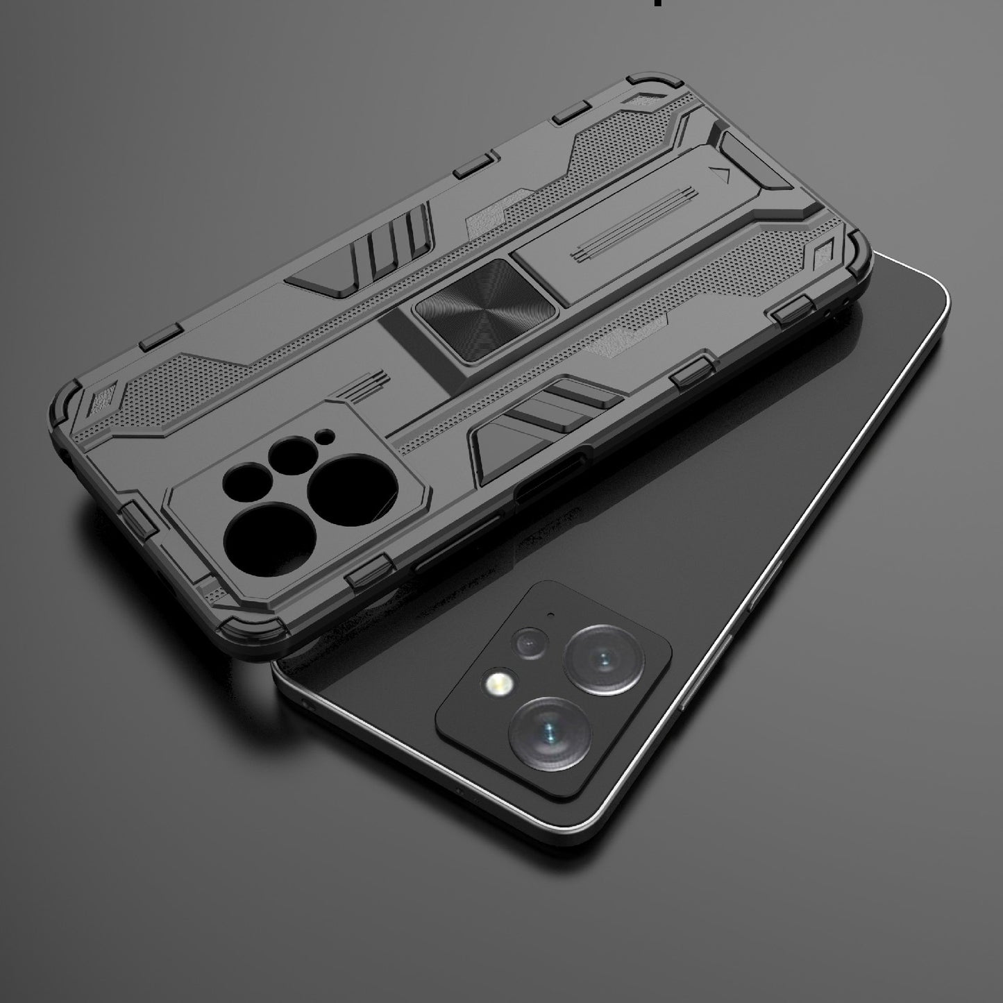 For Xiaomi Redmi Note 12 4G Kickstand Phone Case Hard PC Soft TPU Cell Phone Cover