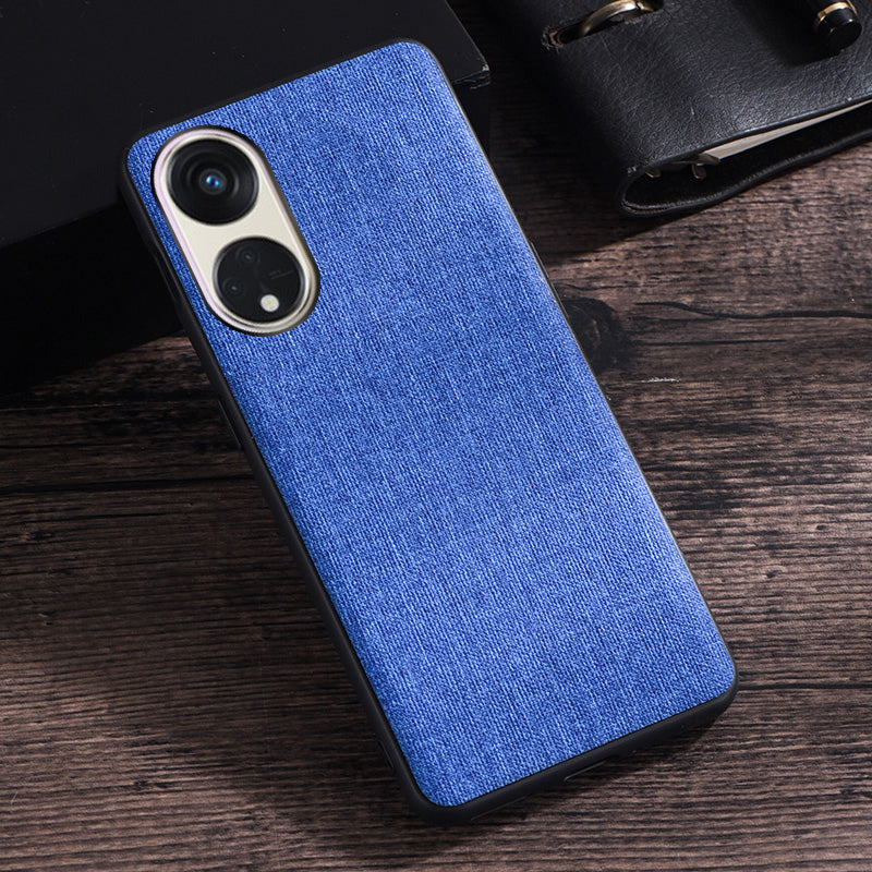 For Oppo Reno8 T 5G / A1 Pro 5G Case Shockproof Cloth Texture TPU Phone Case Protective Back Cover