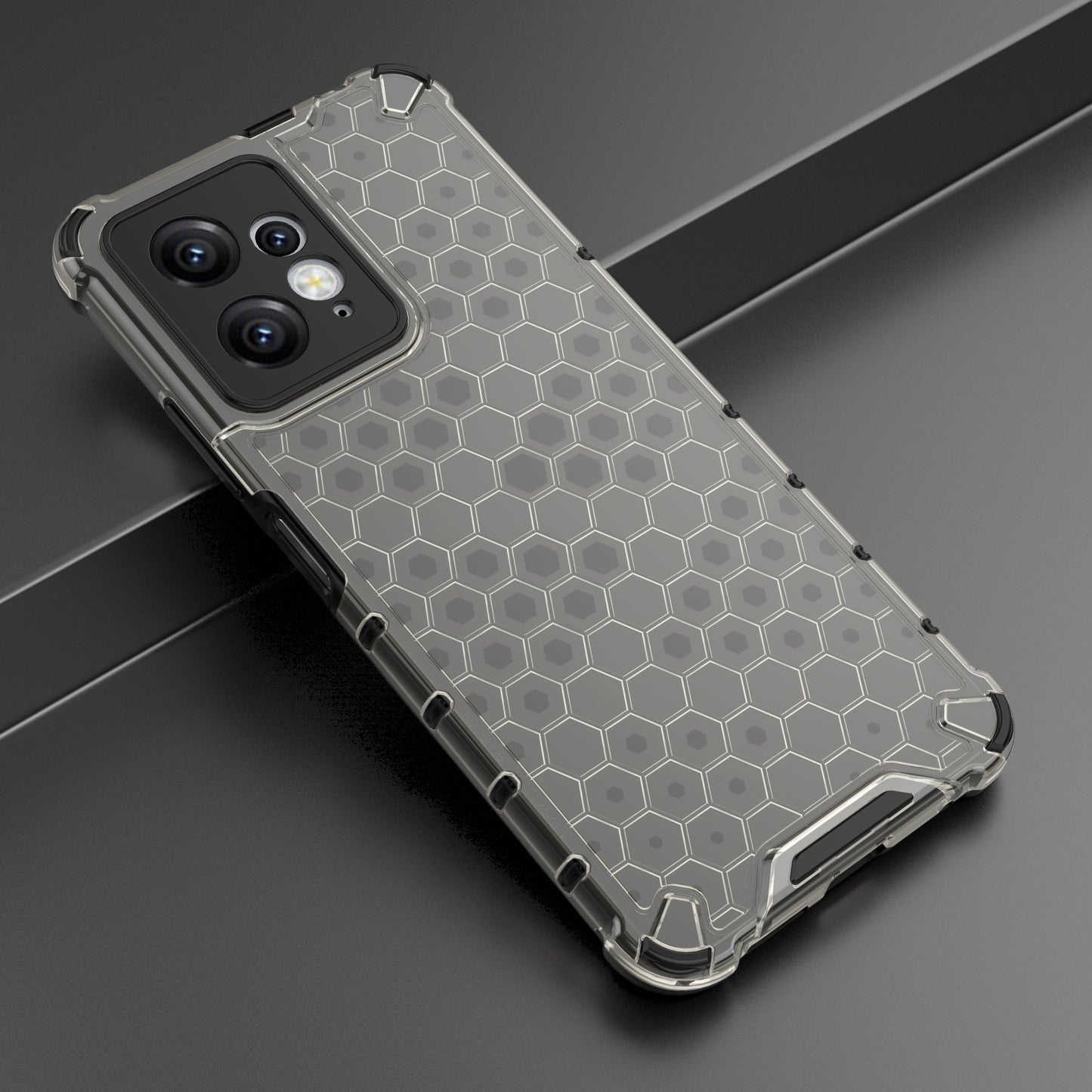For Xiaomi Redmi Note 12 4G Honeycomb Texture Phone Case TPU+PC Anti-drop Smartphone Cover