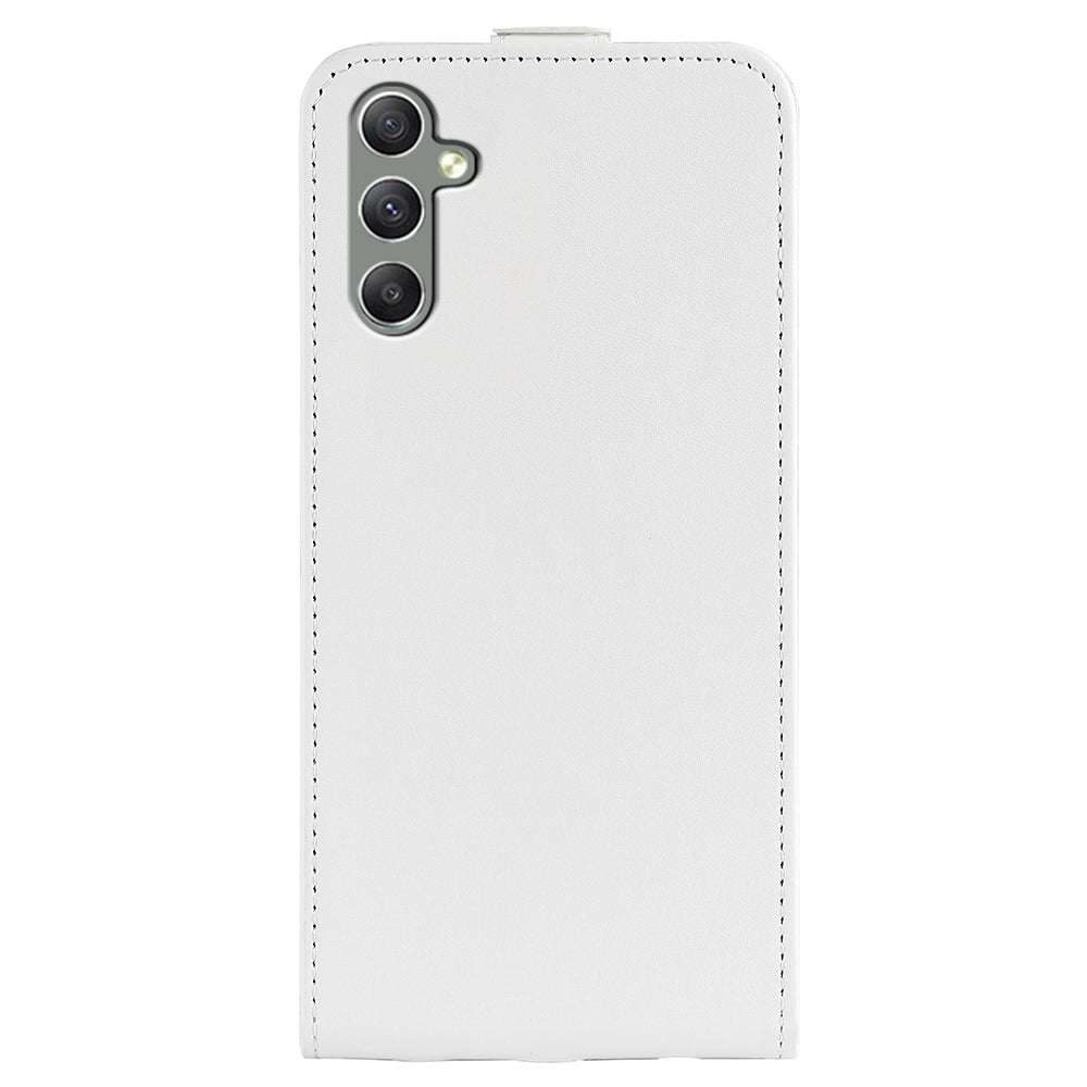 For Samsung Galaxy A24 4G Vertical Flip Card Holder Phone Case Crazy Horse Texture PU Leather Cover