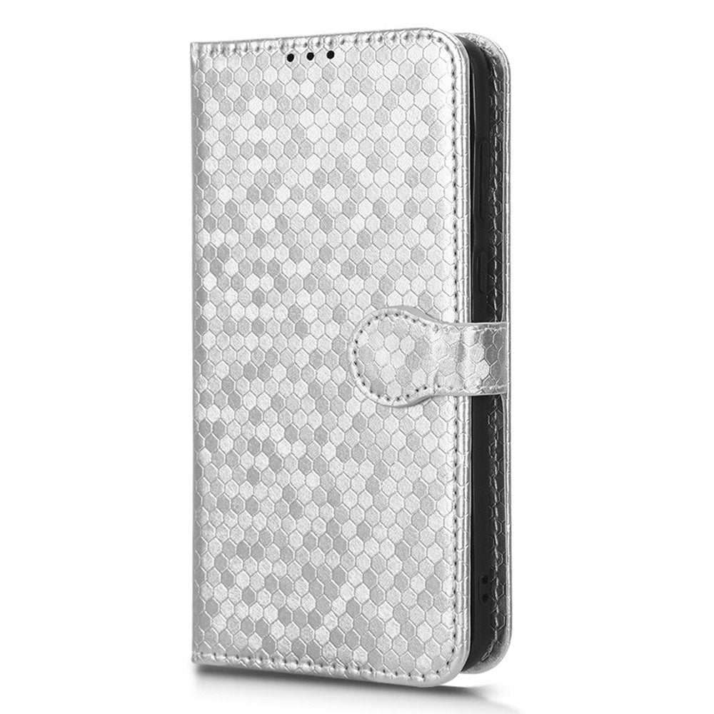 For Huawei P60 Art PU Leather Wallet Phone Case Dot Pattern Imprinted Stand Phone Cover