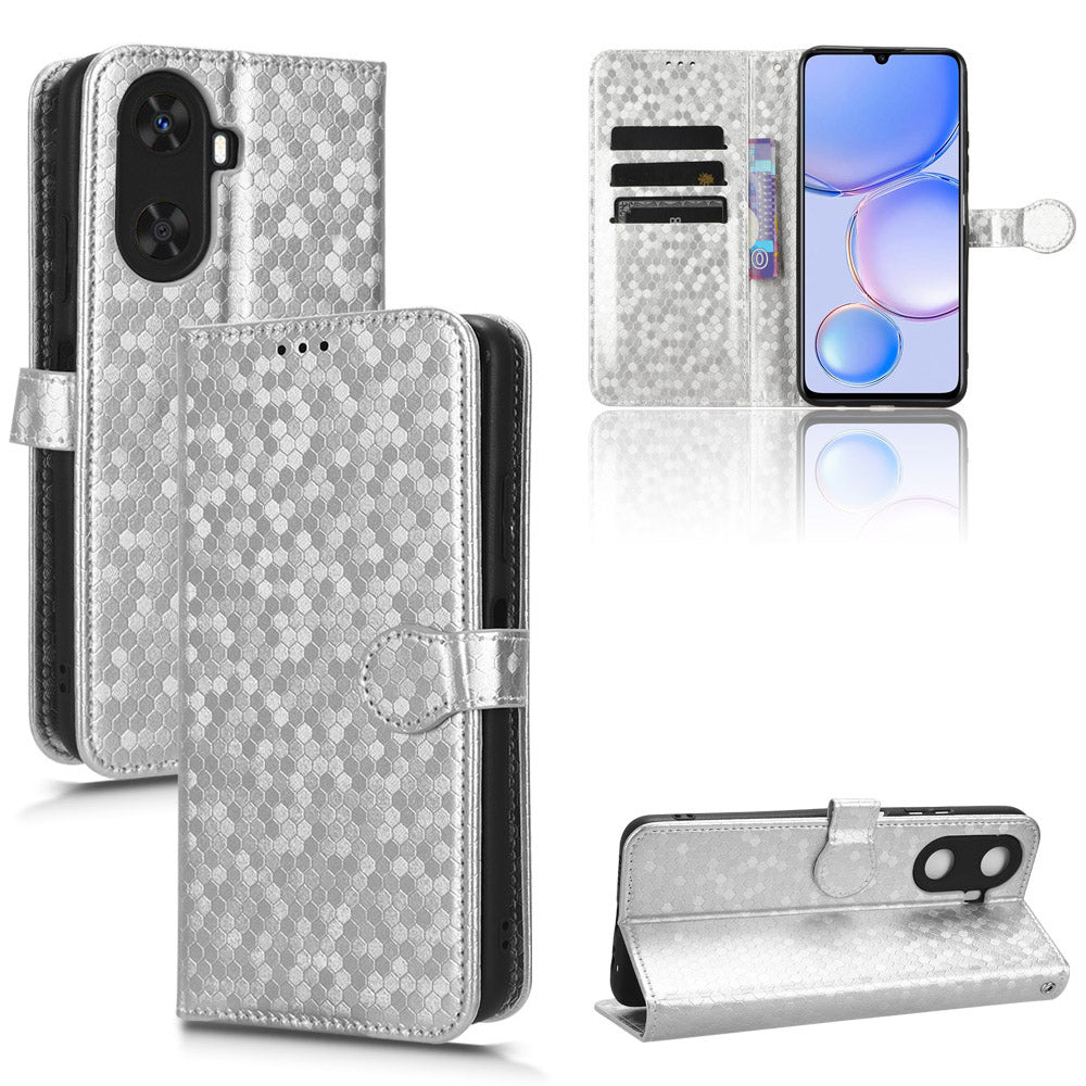 PU Leather Flip Cover for Huawei Enjoy 60 Wallet Phone Case Dot Pattern Imprinted Stand Phone Shell