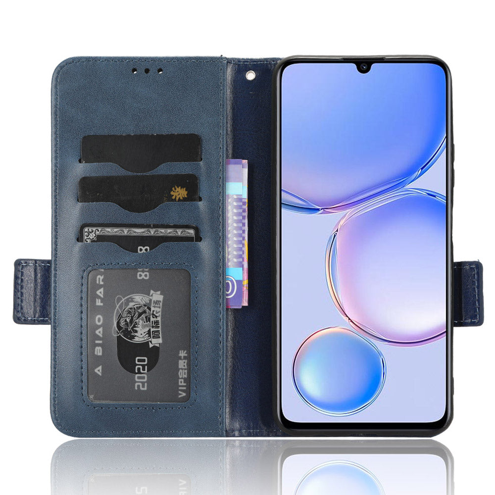 For Huawei Enjoy 60 Anti-Scratch PU Leather Stand Wallet Phone Case Imprinted Triangle Phone Cover