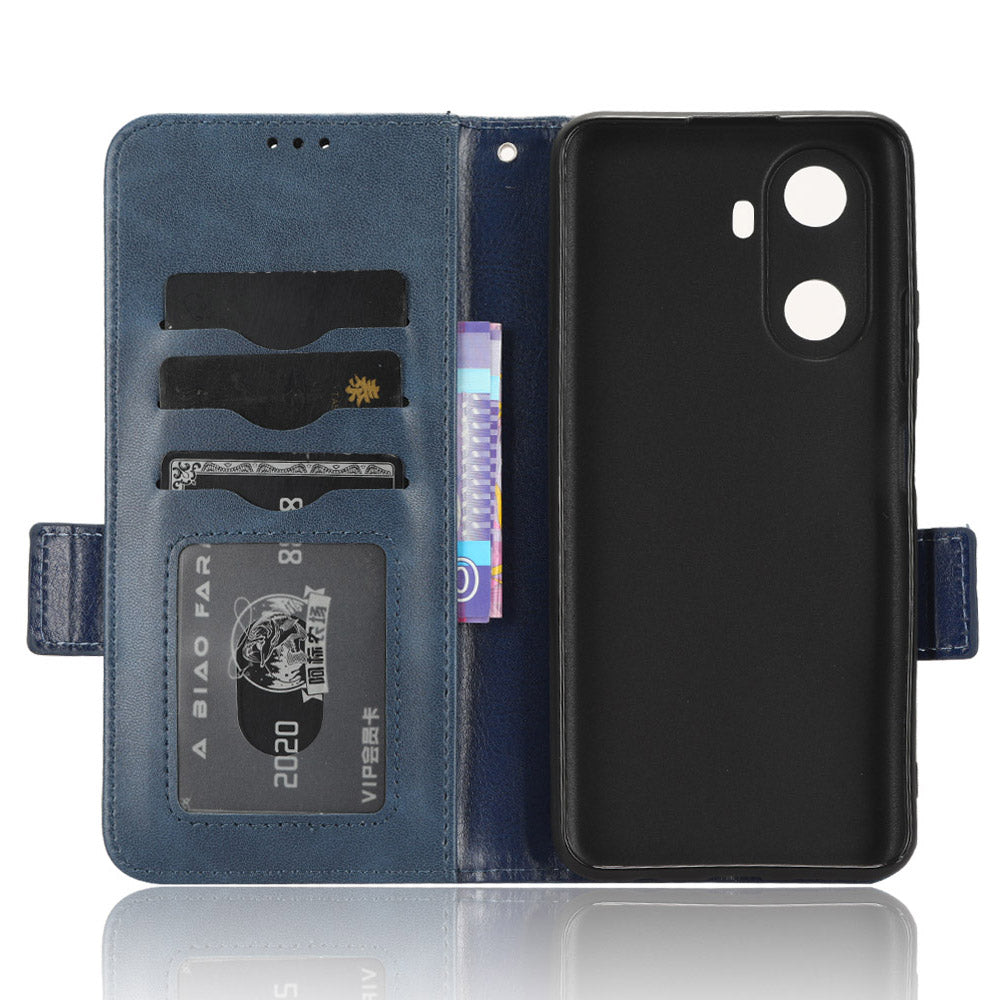 For Huawei Enjoy 60 Anti-Scratch PU Leather Stand Wallet Phone Case Imprinted Triangle Phone Cover