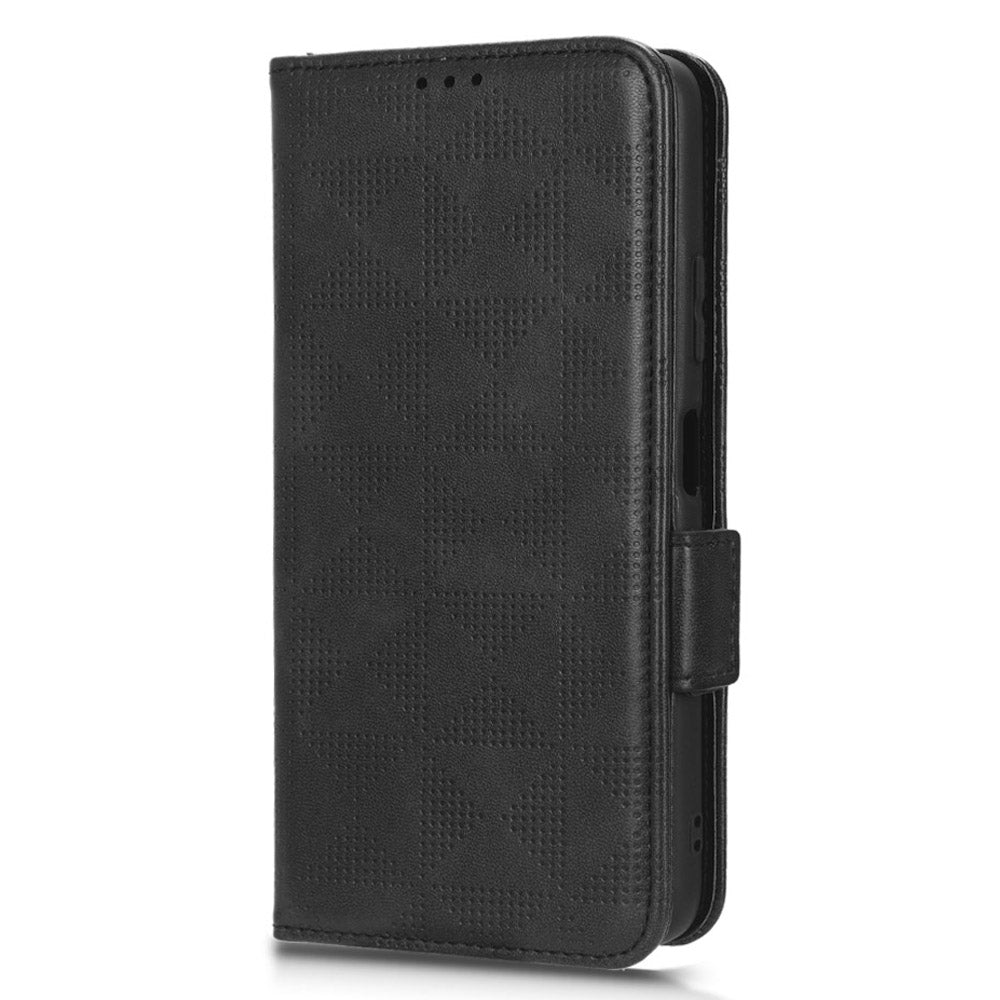For Huawei Enjoy 60 Anti-Scratch PU Leather Stand Wallet Phone Case Imprinted Triangle Phone Cover