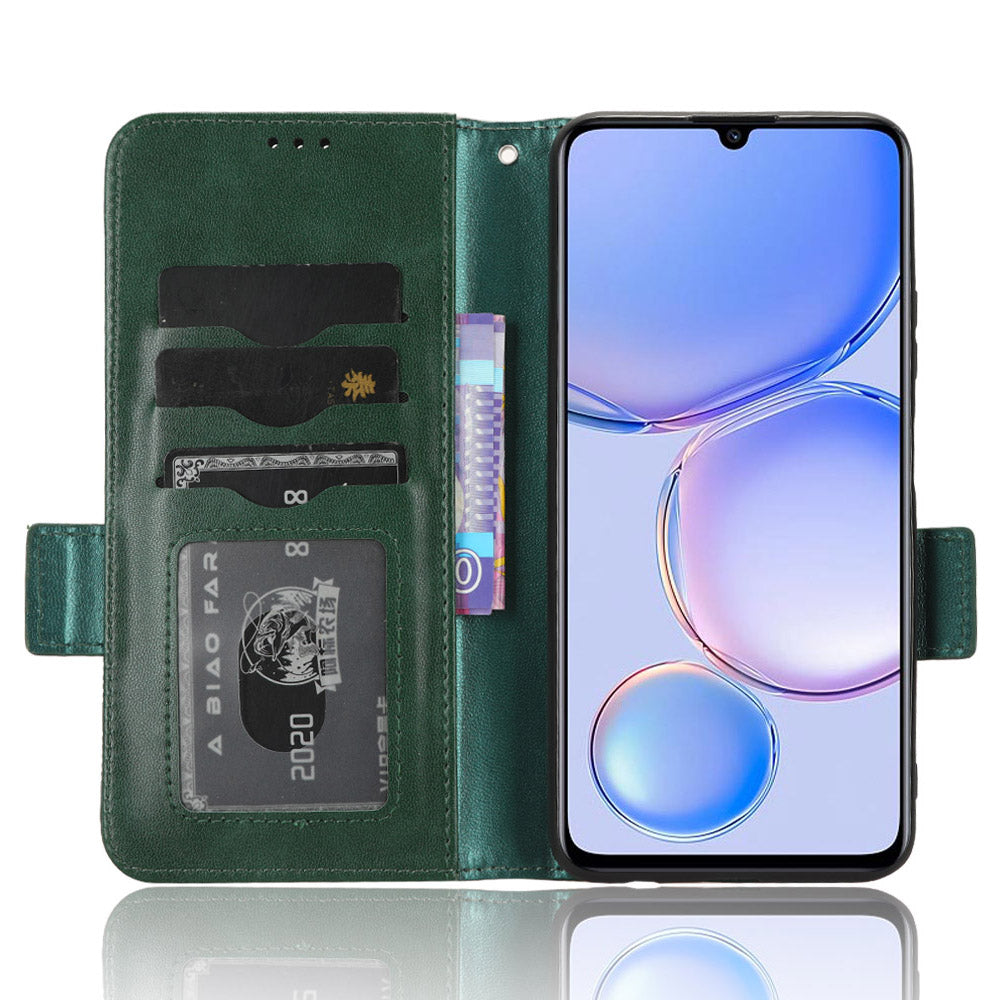 For Huawei Enjoy 60 Anti-Scratch PU Leather Stand Wallet Phone Case Imprinted Triangle Phone Cover
