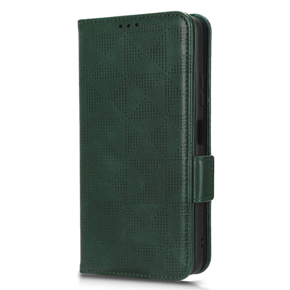 For Huawei Enjoy 60 Anti-Scratch PU Leather Stand Wallet Phone Case Imprinted Triangle Phone Cover