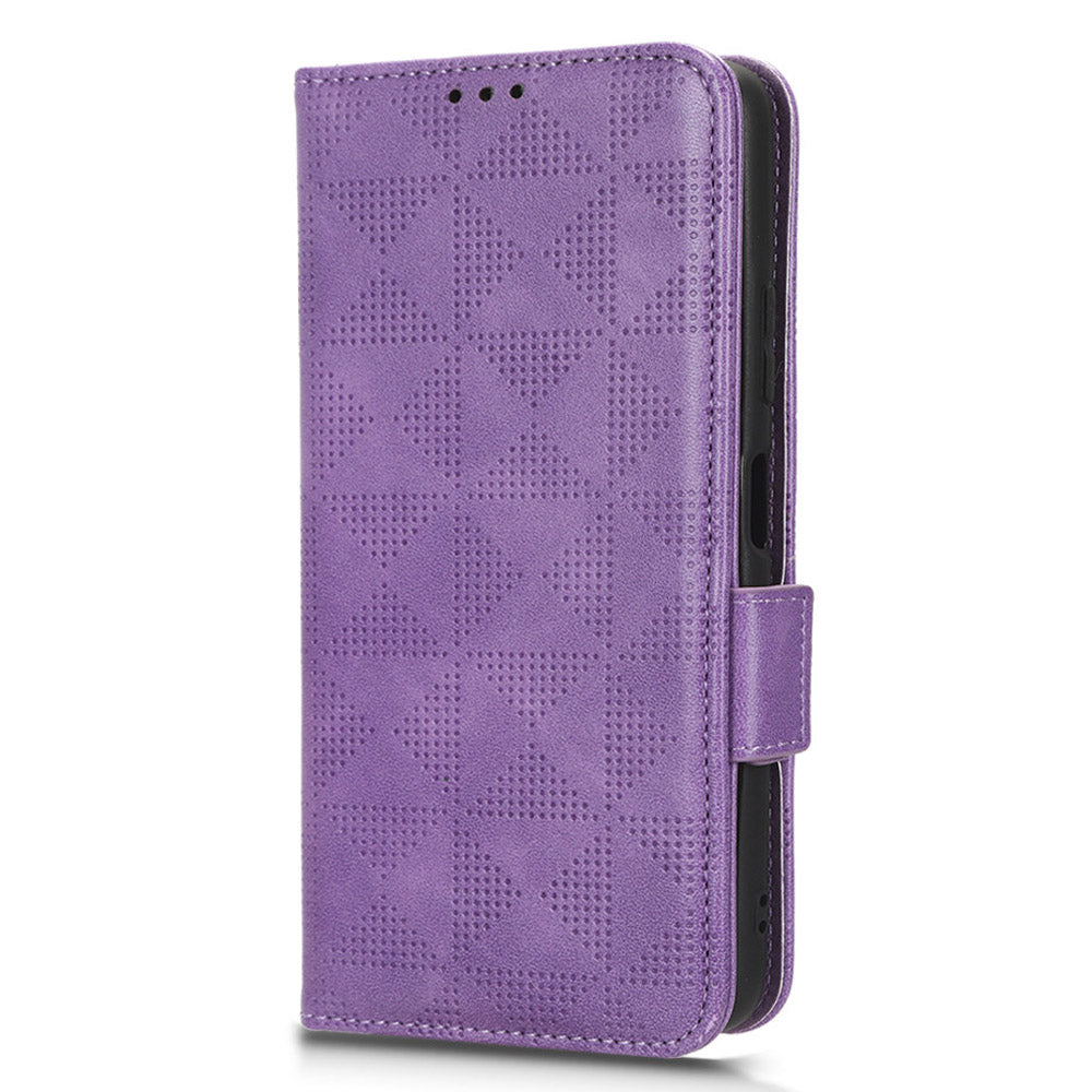 For Huawei Enjoy 60 Anti-Scratch PU Leather Stand Wallet Phone Case Imprinted Triangle Phone Cover