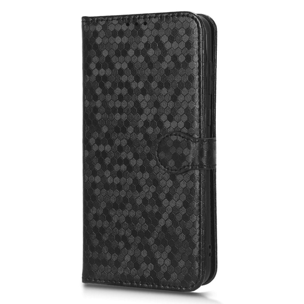 For Huawei P60 / P60 Pro Shockproof Case PU Leather Flip Cover Dot Pattern Imprinted Phone Case with Wallet