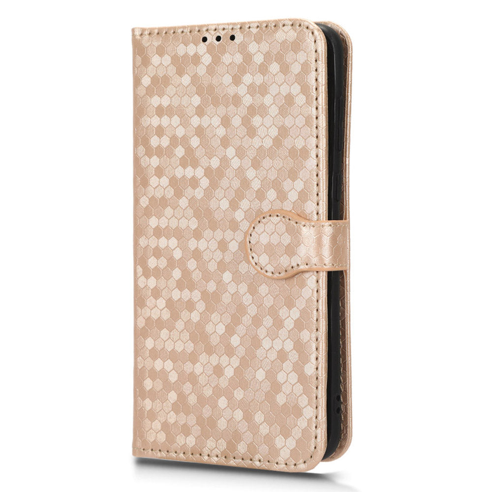 For Huawei P60 / P60 Pro Shockproof Case PU Leather Flip Cover Dot Pattern Imprinted Phone Case with Wallet