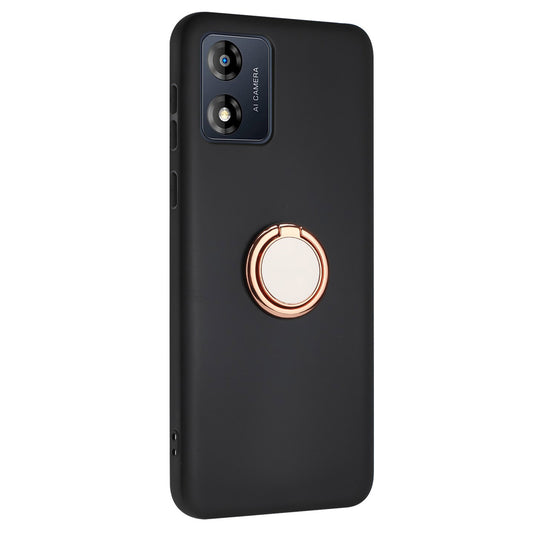 Matte TPU Phone Case for Motorola Moto E13 4G Support Car Magnet Mount Ring Kickstand Cover