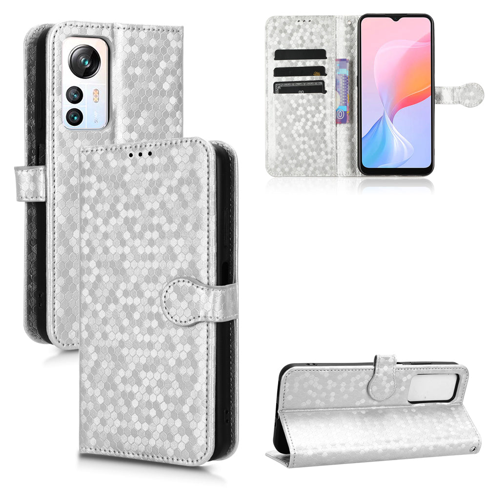 Phone Case for Blackview A85 Wallet Phone Case Dot Pattern Imprinted Leather Cover Shockproof Stand Phone Shell