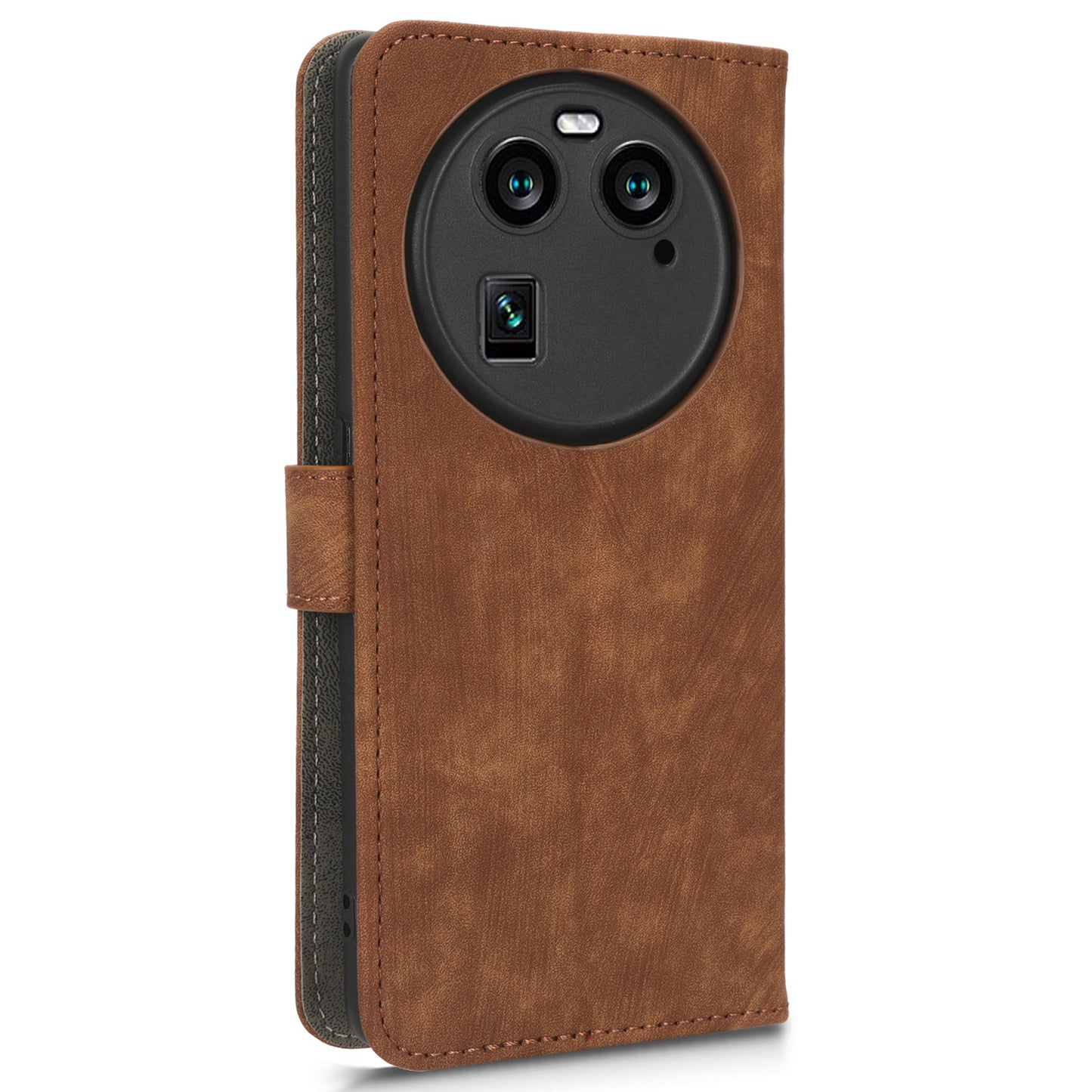 For Oppo Find X6 Shockproof Phone Cover PU Leather RFID Blocking Wallet Stand Case with Strap