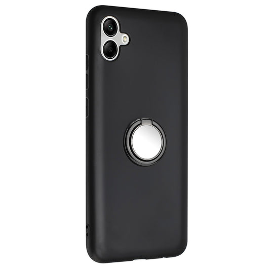 For Samsung Galaxy A04e 4G / F04 4G / M04 4G Phone Cover, Matte TPU Case with Ring Kickstand