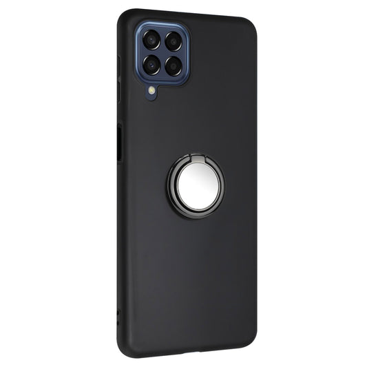 Matte Phone Case for Samsung Galaxy A12 / M12 Fall-proof TPU Back Cover with Ring Kickstand