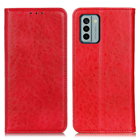 For Nokia G22 Magnetic Anti-Scratch PU Leather Phone Cover Wallet Stand Crazy Horse Texture Phone Case