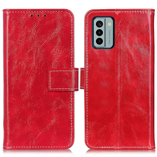 For Nokia G22 PU Leather Phone Case Wallet Retro Crazy Horse Texture Cellphone Stand Cover