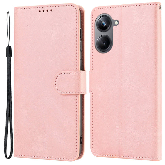 For Realme 10 Pro 5G Wallet Phone Case Anti-Drop Leather Phone Cover with Strap