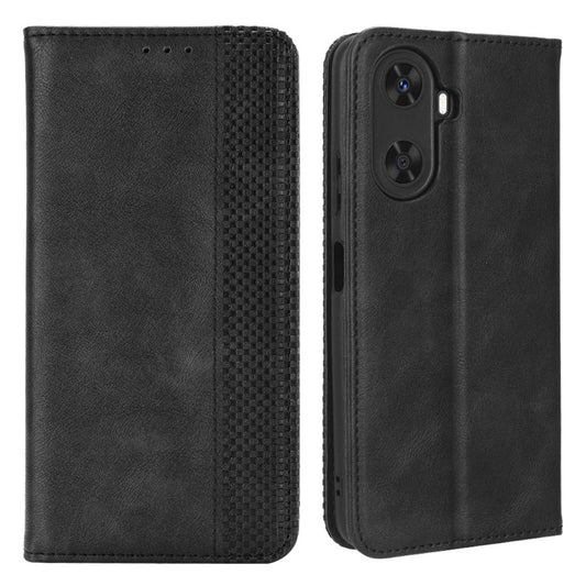 Retro Phone Cover for Huawei Enjoy 60 Magnetic PU Leather Stand Cell Phone Wallet Case