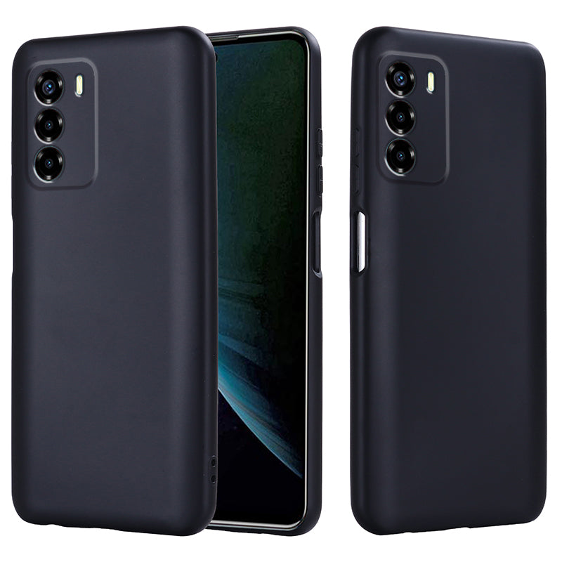 Liquid Silicone Case for ZTE Blade V40 Vita , Soft Lining Anti-Scratch Phone Cover with Strap