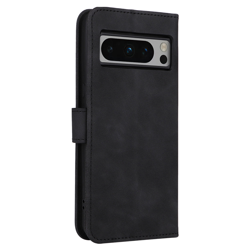 For Google Pixel 8 Pro PU Leather Phone Case Skin-touch Flip Wallet Stand Cover
