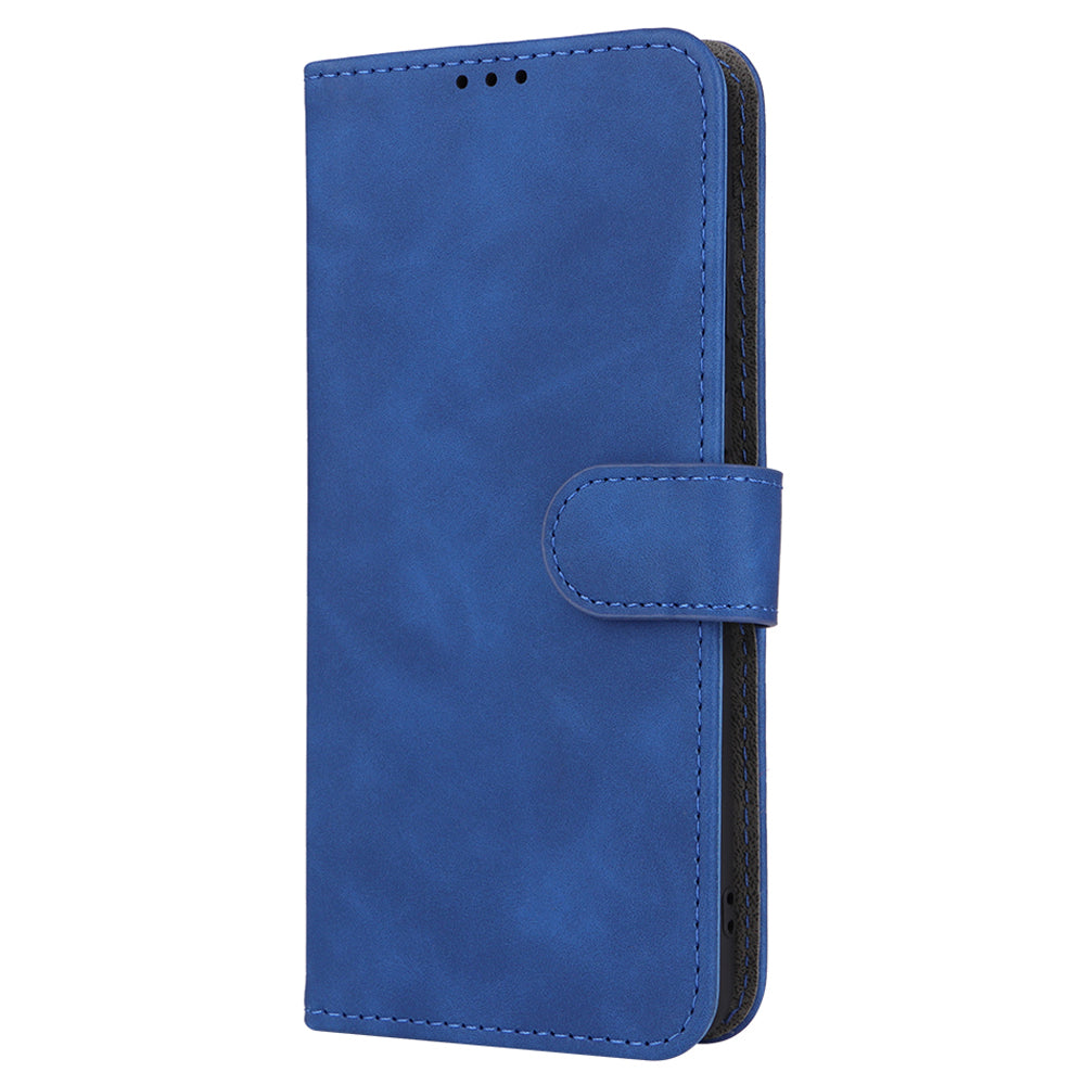 For Huawei P60 Art PU Leather Folio Flip Cover Wallet Stand Skin-touch Phone Case with Strap